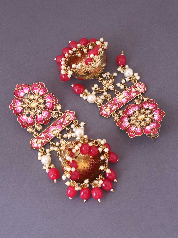Ruby Fulwari Ethnic Jhumkis - Image 3