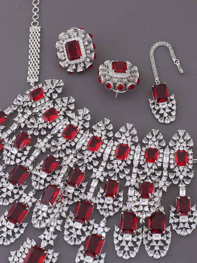 Ruby Kiara Bridal Jewellery Set - Image 4