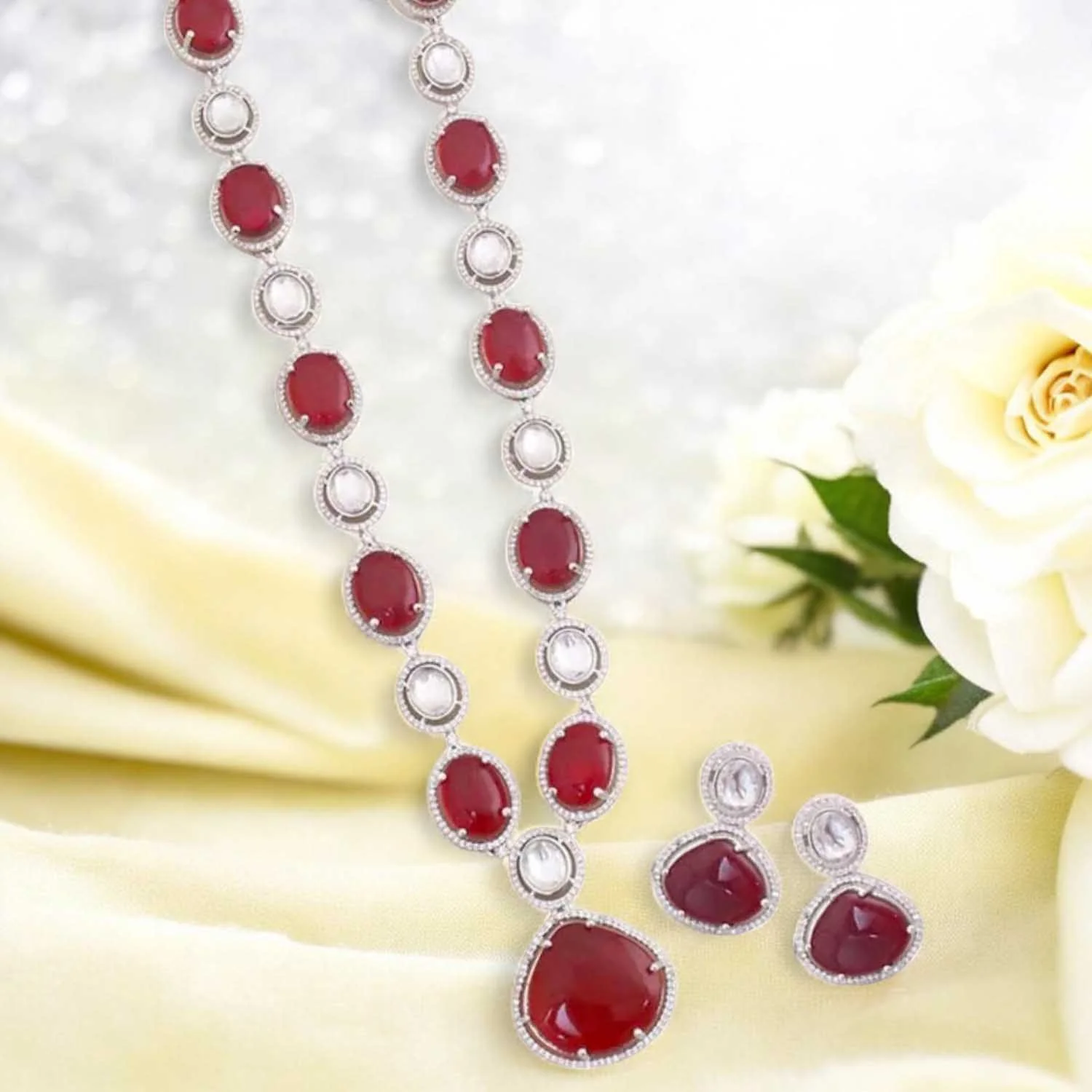 Ruby Nadine Zirconia Jewellery Set - Image 2