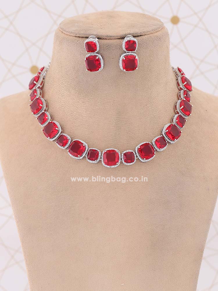 Ruby Nicky Jewellery Set