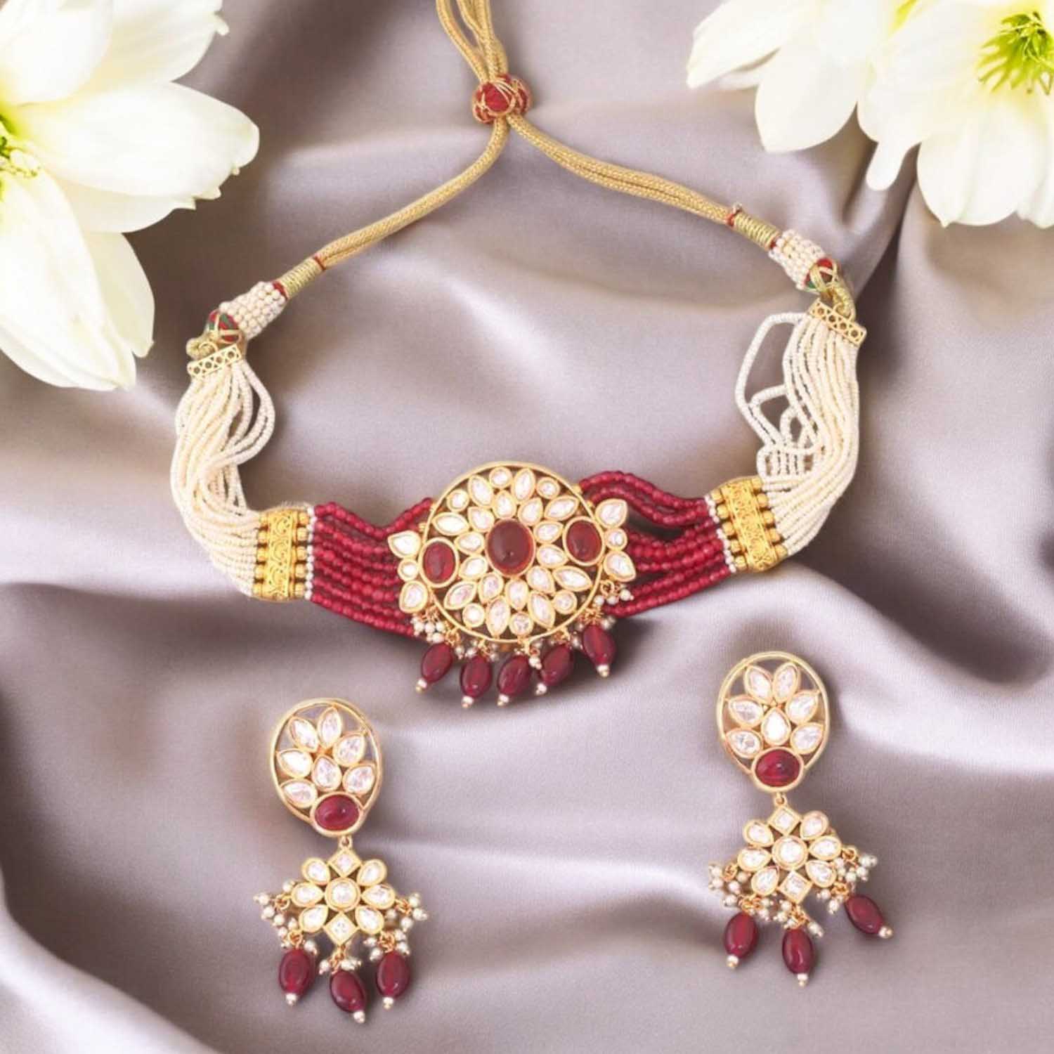Ruby Ruban Kundan Jewellery Set - EOSS - Image 2