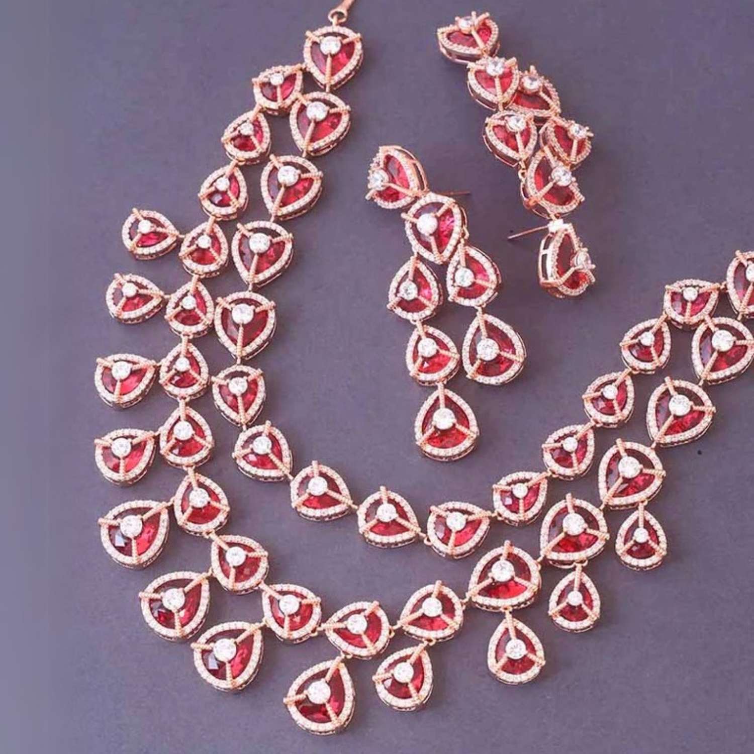 Ruby Ursula Zirconia Jewellery Set - Image 4