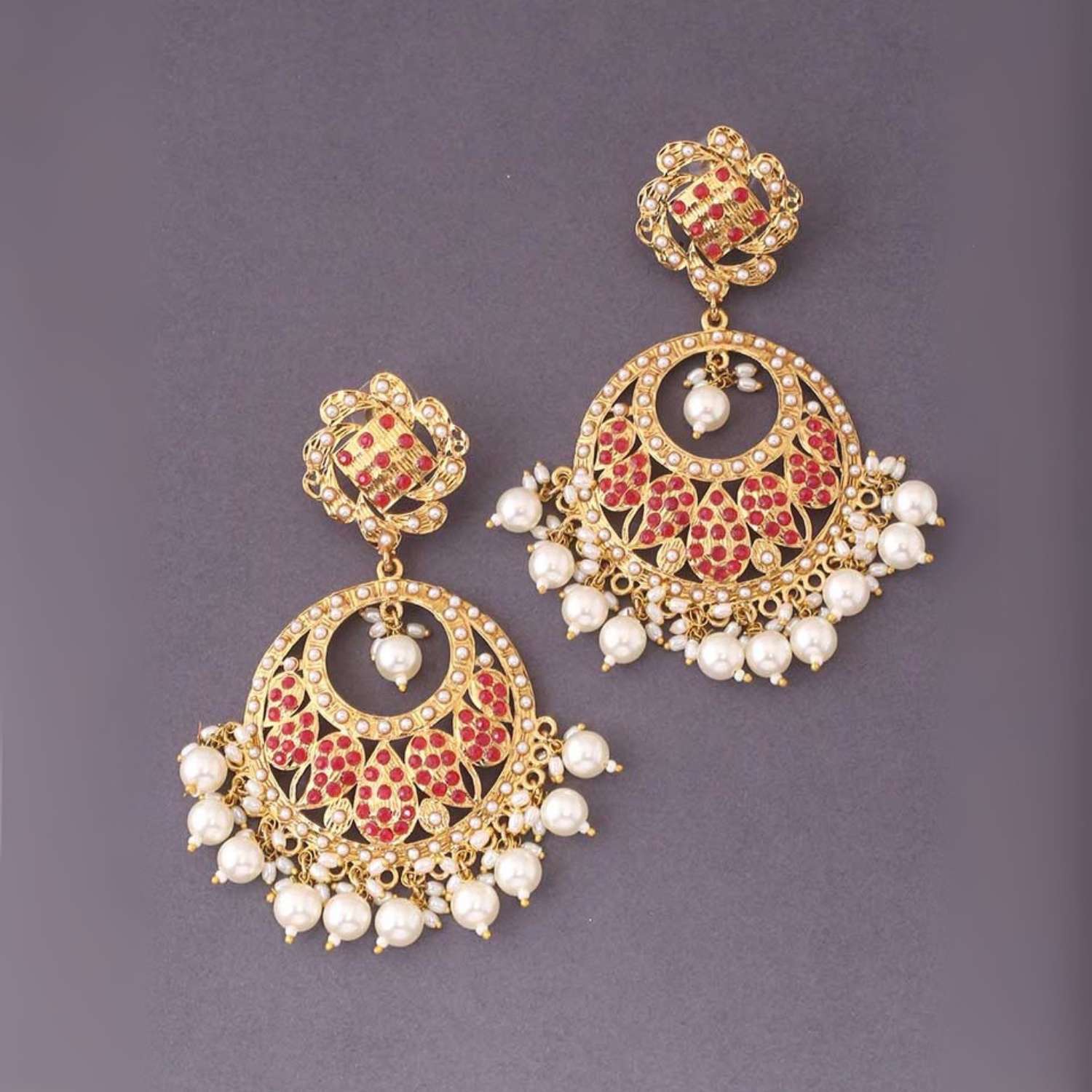 Ruby Urva Ethnic Chaandbalis - Image 3