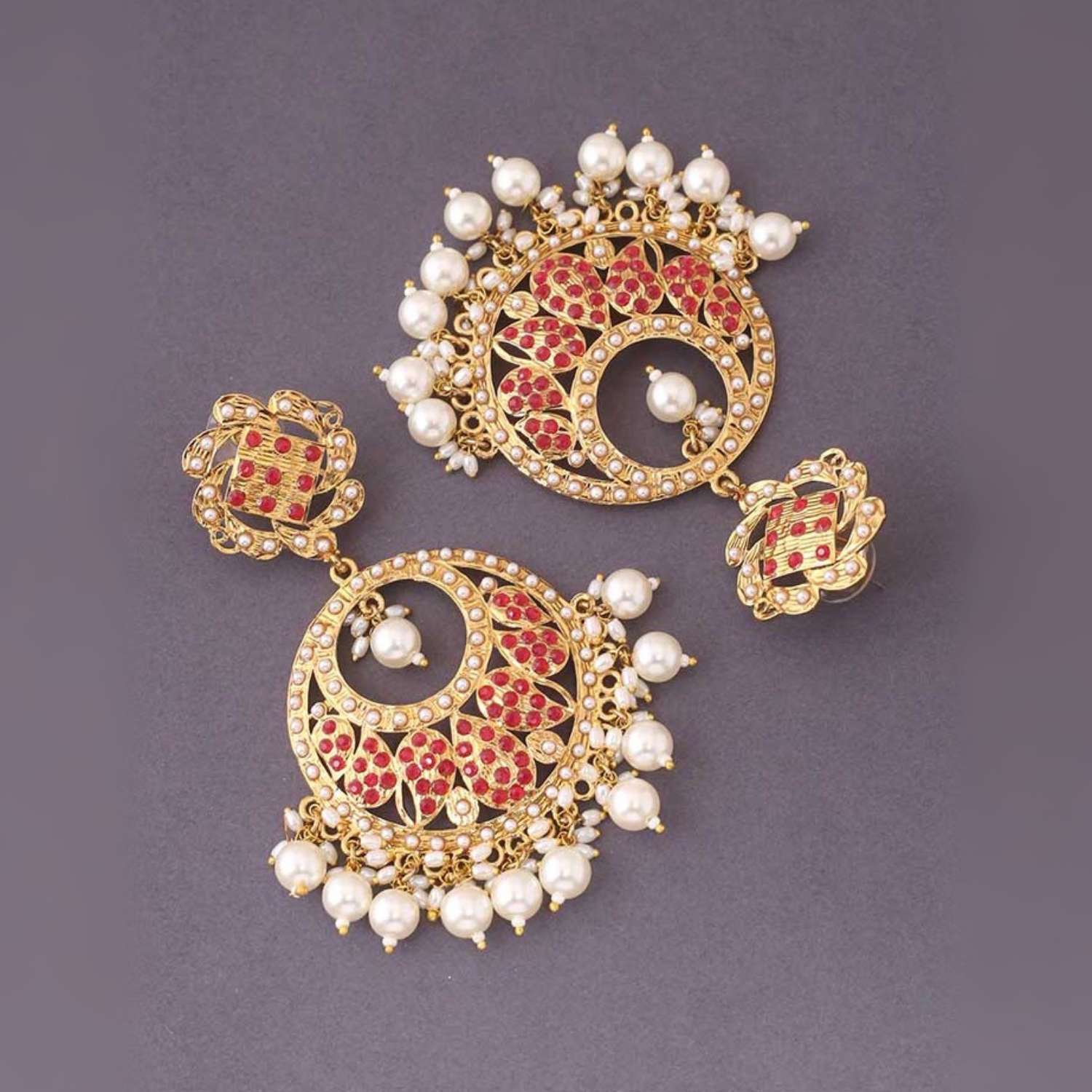 Ruby Urva Ethnic Chaandbalis - Image 4