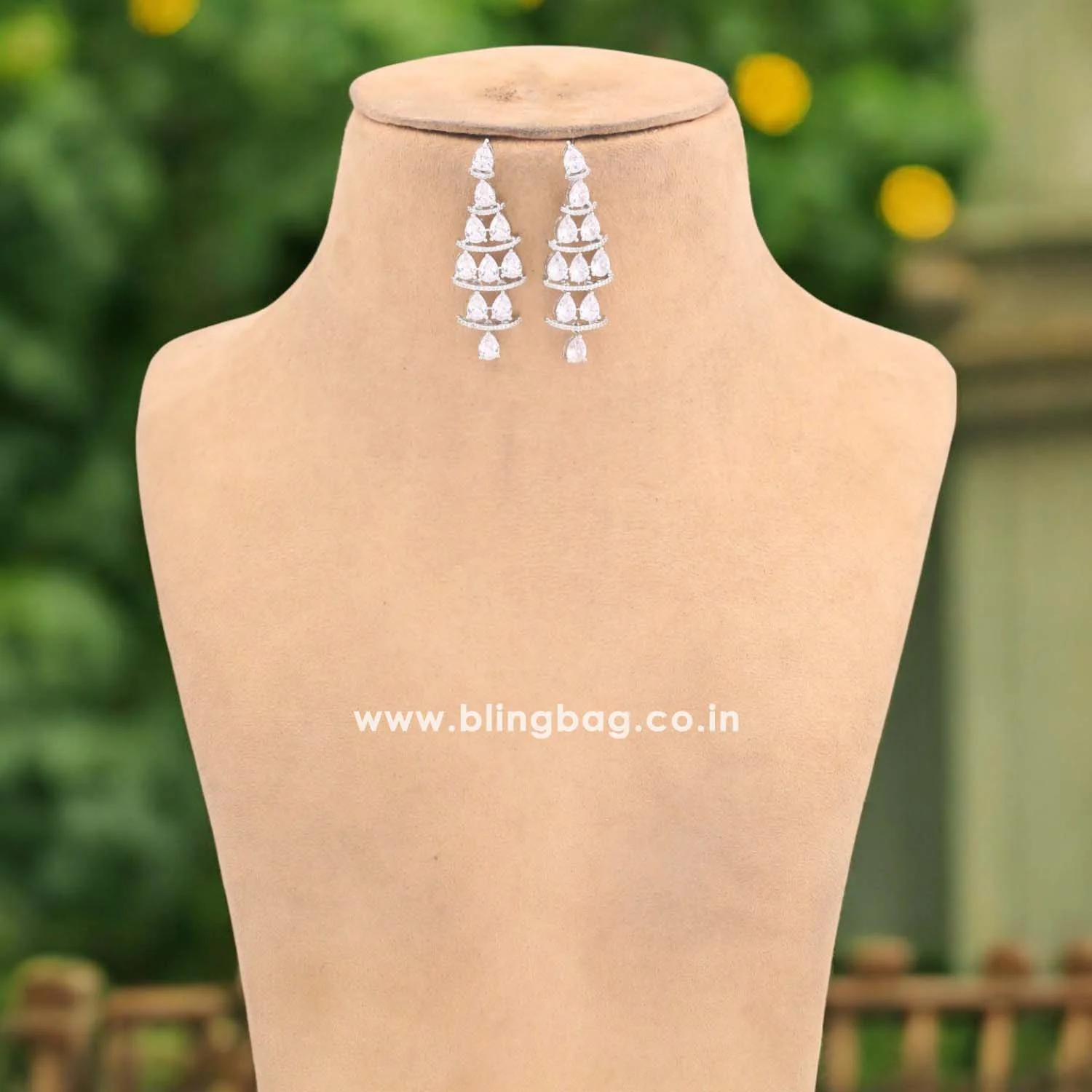 Silver Adailey Hasli Zirconia Jewellery Set - Image 3