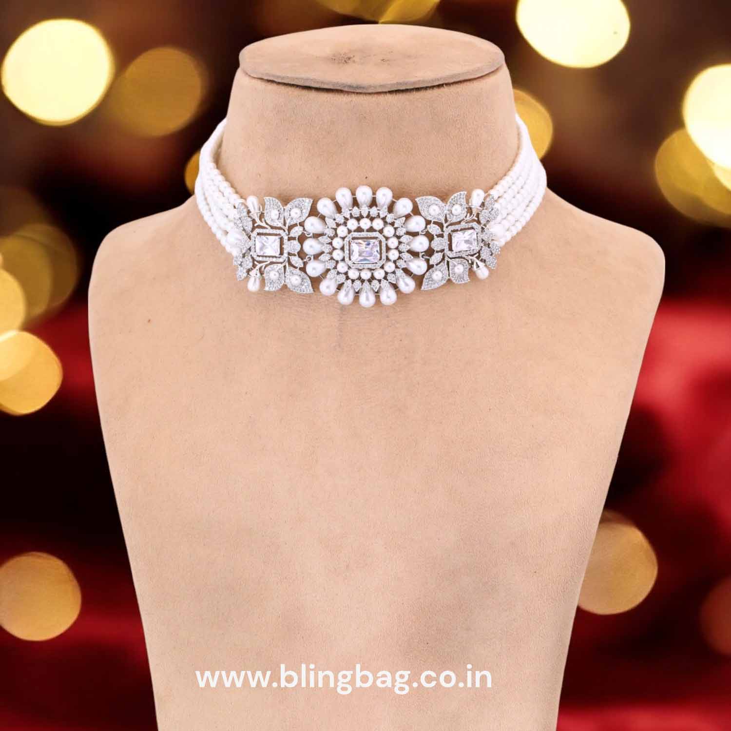 Silver Adalee Zirconia Jewellery Set - Image 2