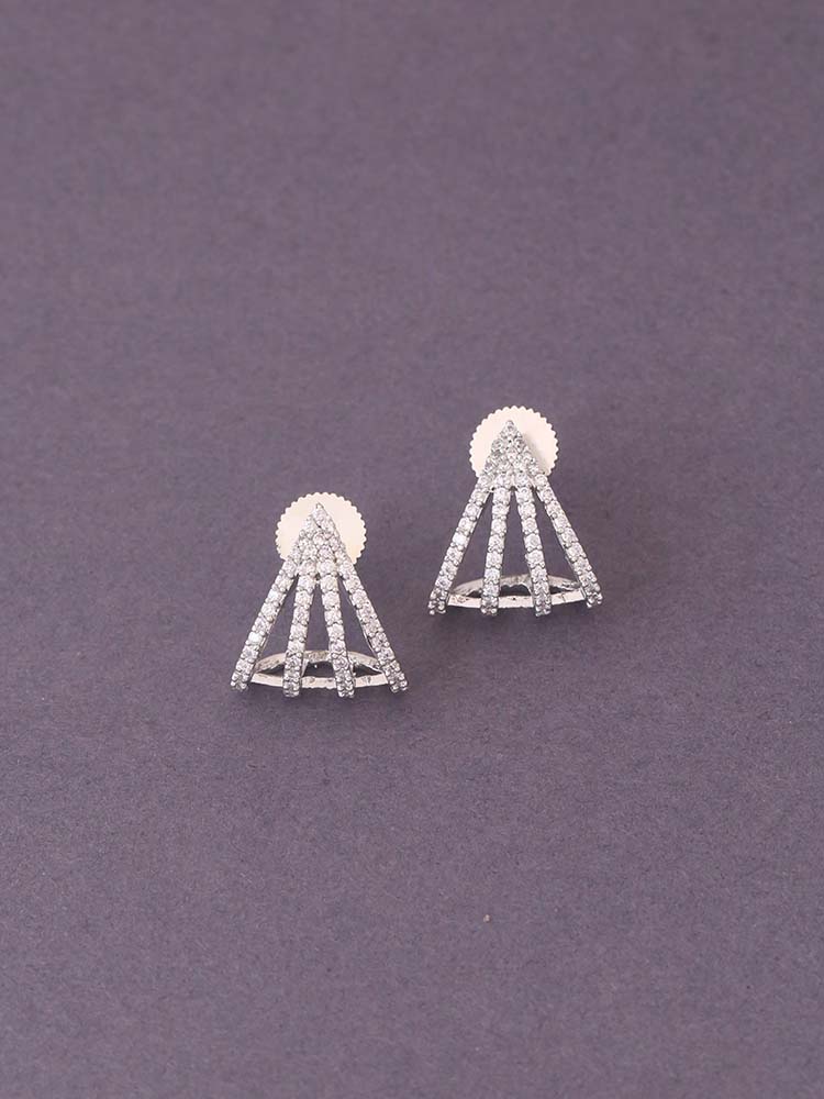 Silver Anette Zirconia Studs - Image 2