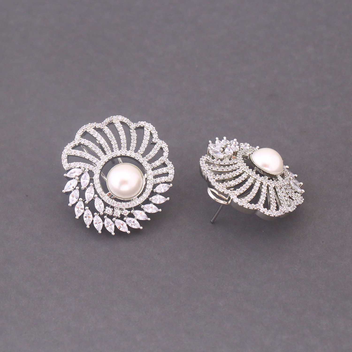 Silver Arabella Zirconia Studs - Image 3