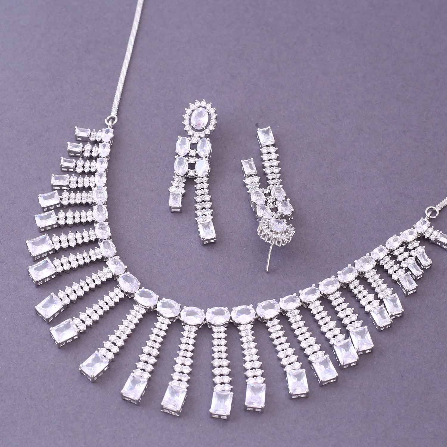 Silver Aryana Zirconia Jewellery Set - Image 5