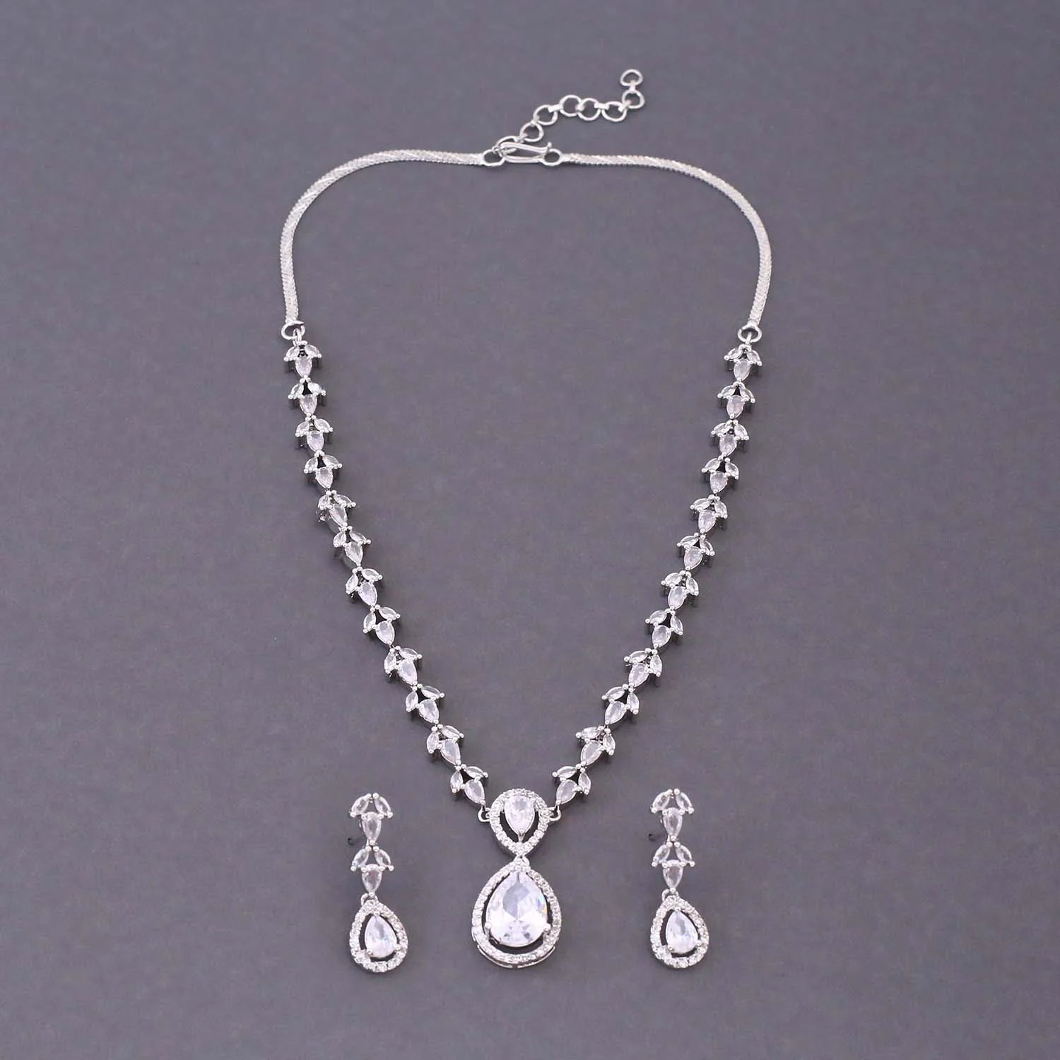 Silver Asiya Zirconia Jewellery Set - Image 3