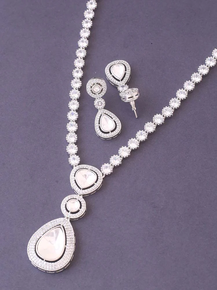 Silver Belen Zirconia Jewellery Set - Image 4
