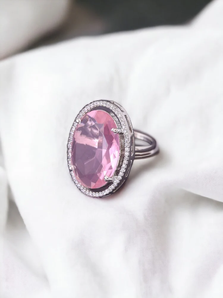 Silver Blush Estelle Zirconia Ring - EOSS