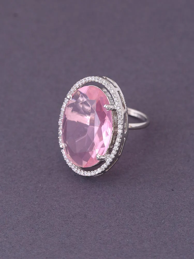 Silver Blush Estelle Zirconia Ring - EOSS - Image 2