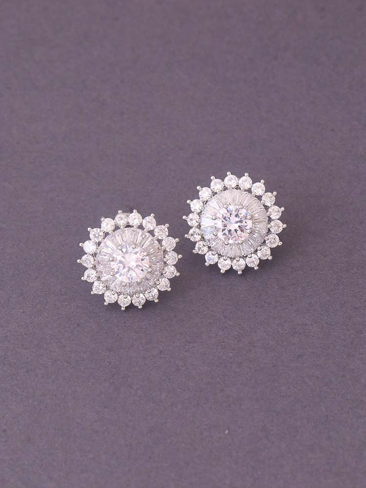 Silver Bridget Zirconia Studs - Image 3