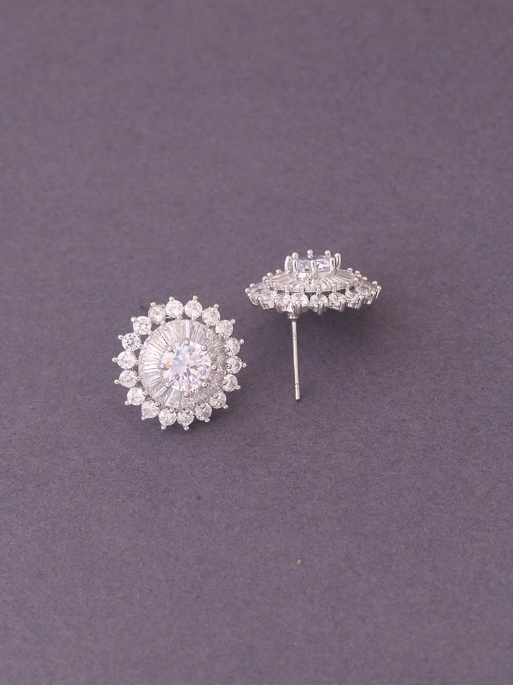 Silver Bridget Zirconia Studs - Image 4