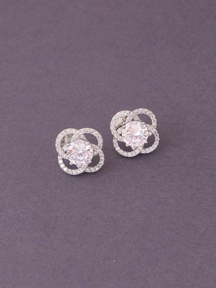 Silver Elisa Zirconia Studs - Image 3