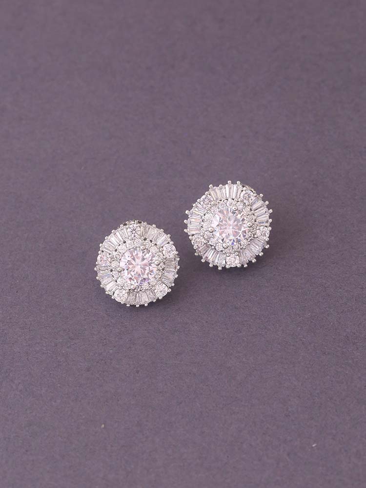 Silver Eulia Zirconia Studs - Image 3