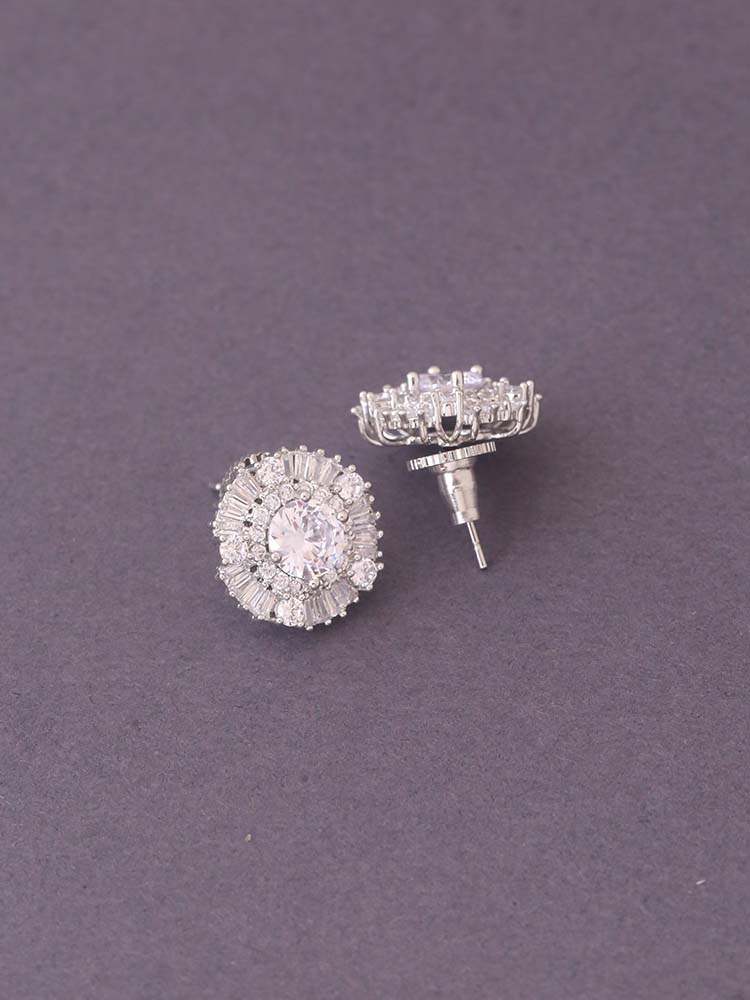 Silver Eulia Zirconia Studs - Image 4