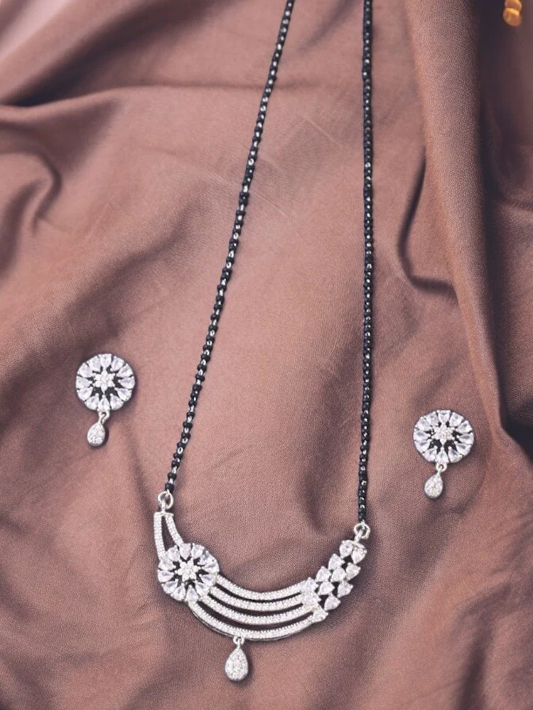Silver Harlow Mangalsutra Set - Image 2