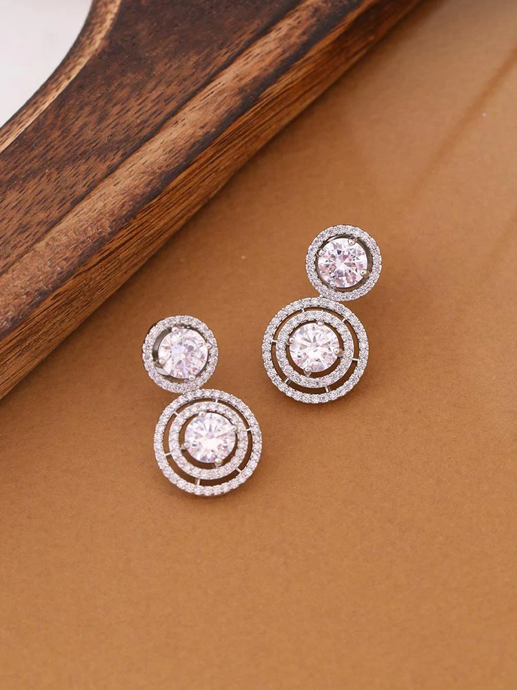 Silver Inaya Zirconia Danglers