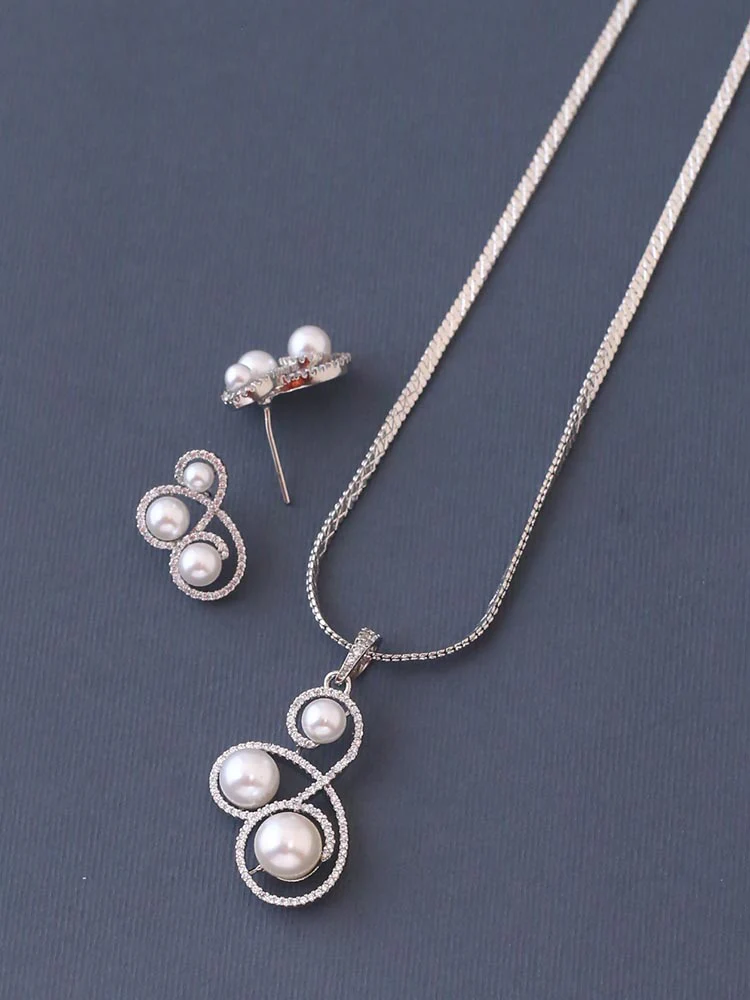 Silver Kathrina Pendant Set - Image 4