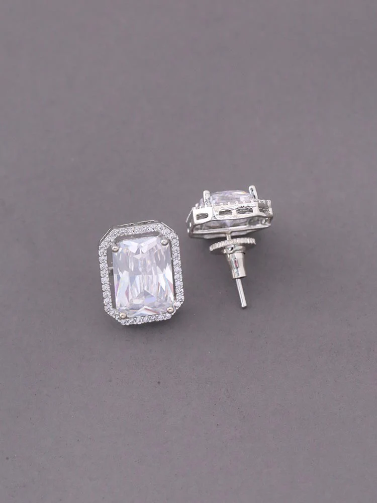 Silver Kathryn Zirconia Studs - Image 3