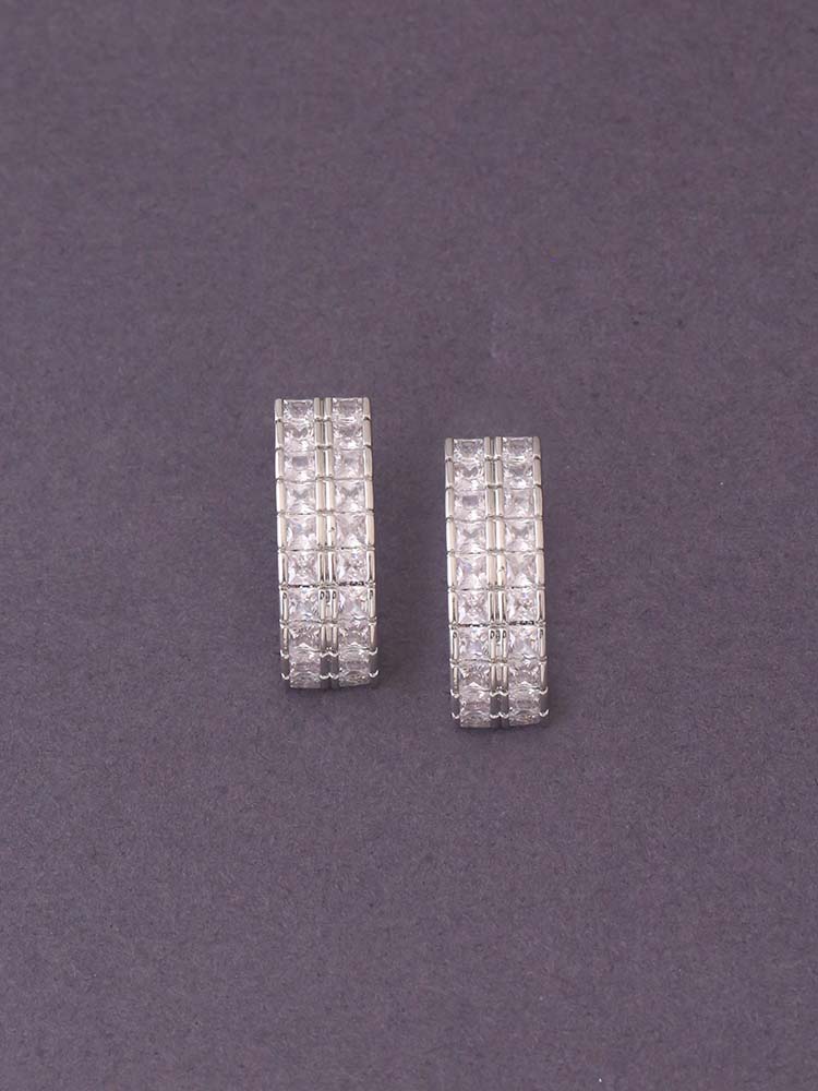 Silver Kiansh Zirconia Studs - Image 2