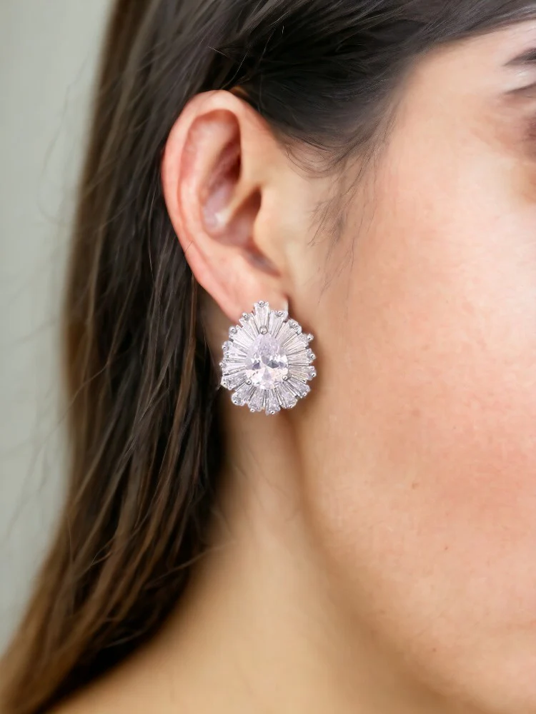 Silver Lark Zirconia Studs - Image 2