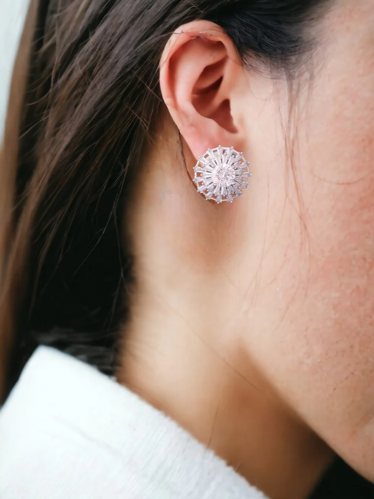 Silver Lilith Zirconia Studs - Image 2