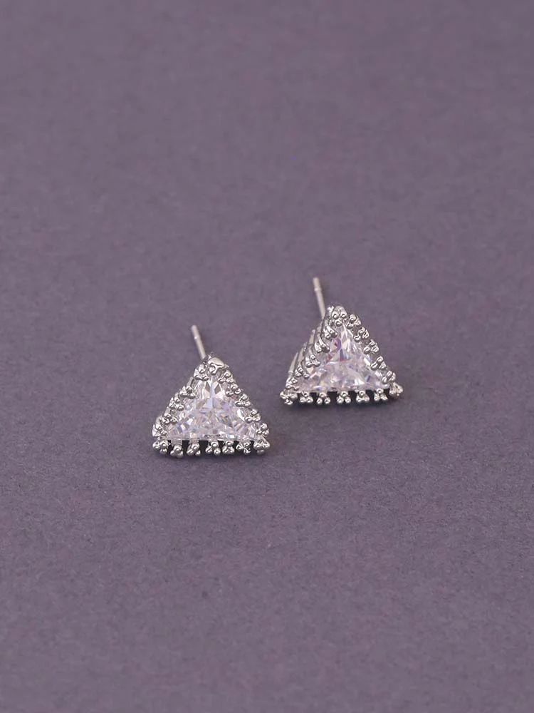 Silver Linda Zirconia Studs - Image 2