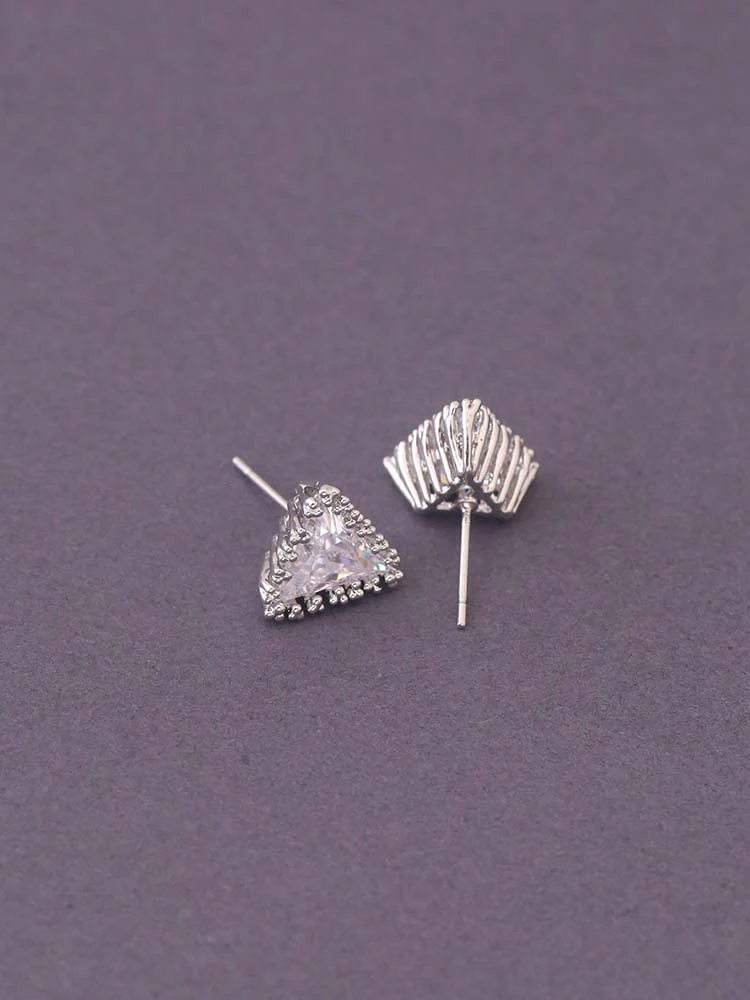 Silver Linda Zirconia Studs - Image 3