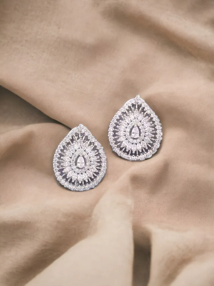 Silver Marita Zirconia Studs