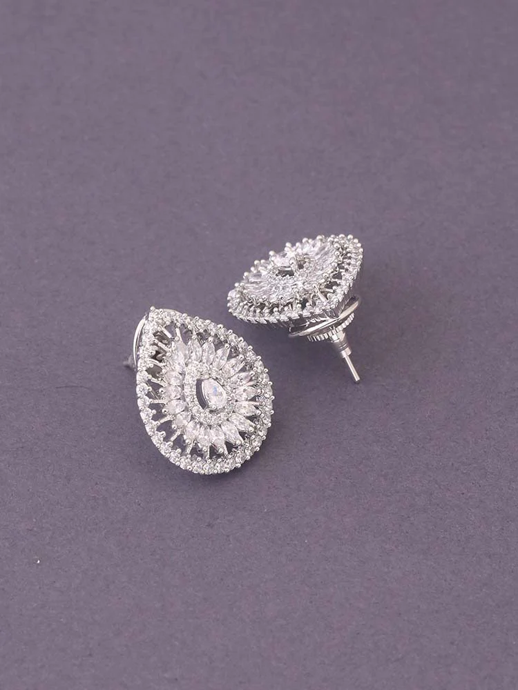 Silver Marita Zirconia Studs - Image 4