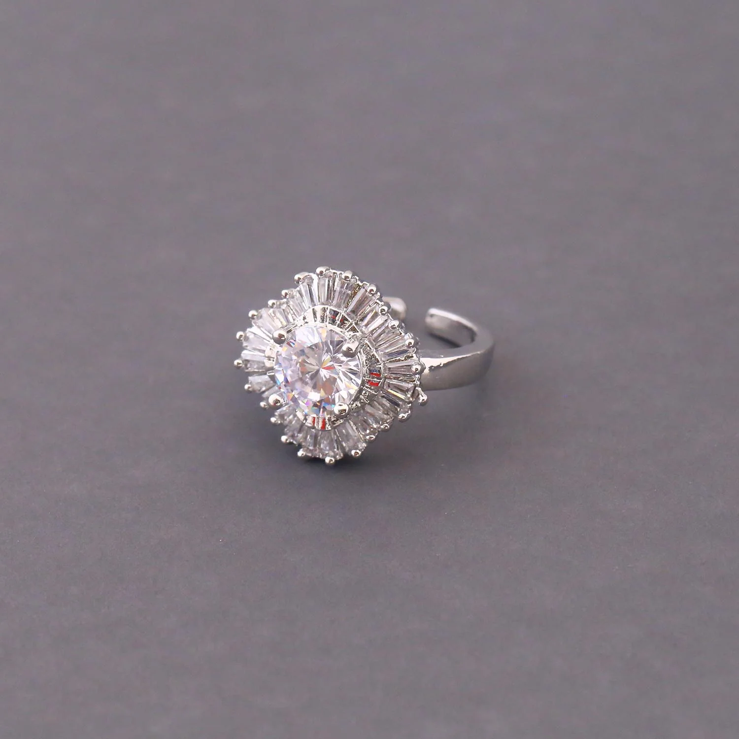 Silver Ovira Zirconia Ring - Image 2