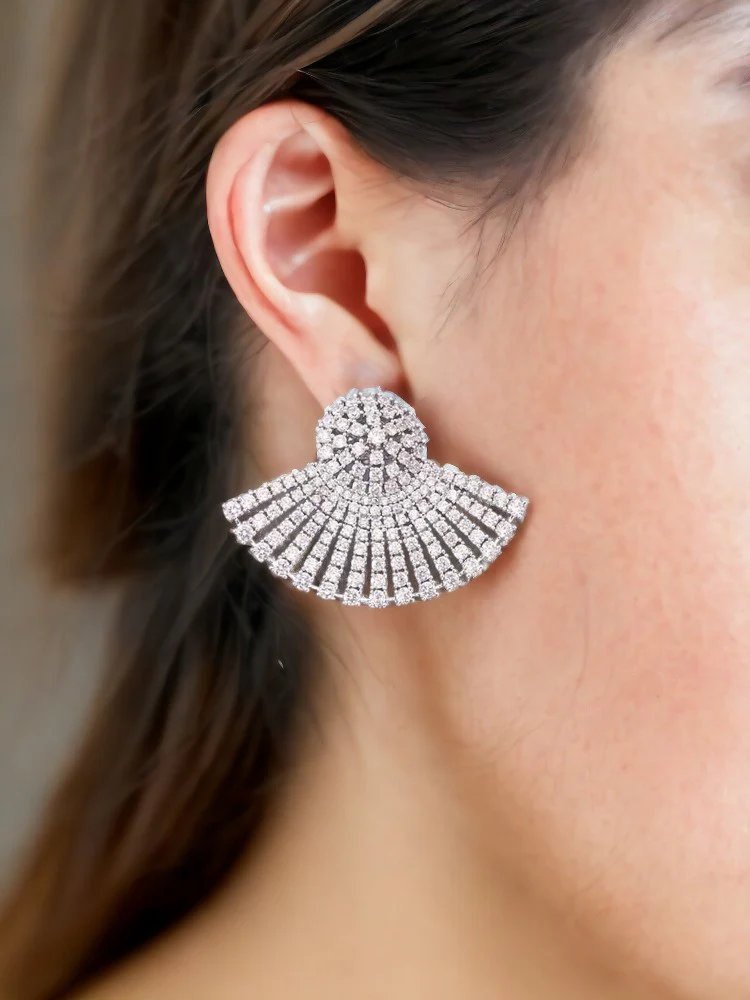 Silver Pernille Zirconia Studs - Image 2