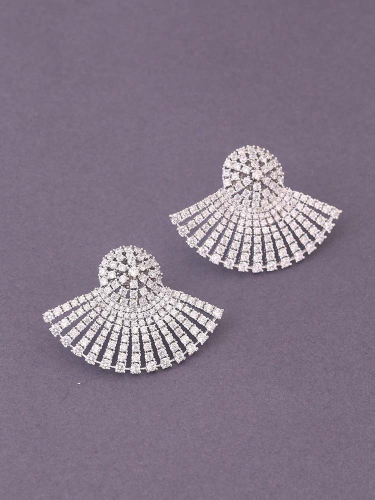 Silver Pernille Zirconia Studs - Image 3