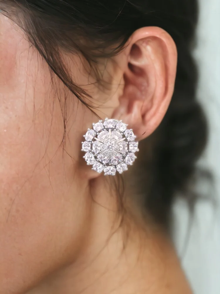 Silver Rannveig Zirconia Studs - Image 2