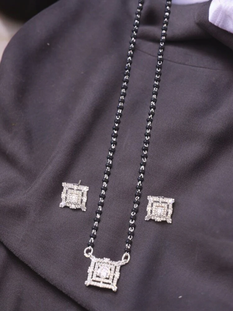 Silver Sanura Mangalsutra Set - Image 2