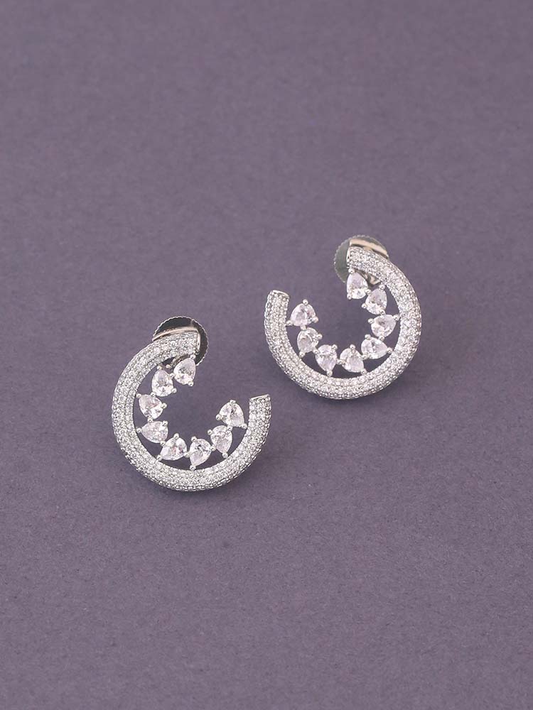 Silver Silje Zirconia Studs - Image 2
