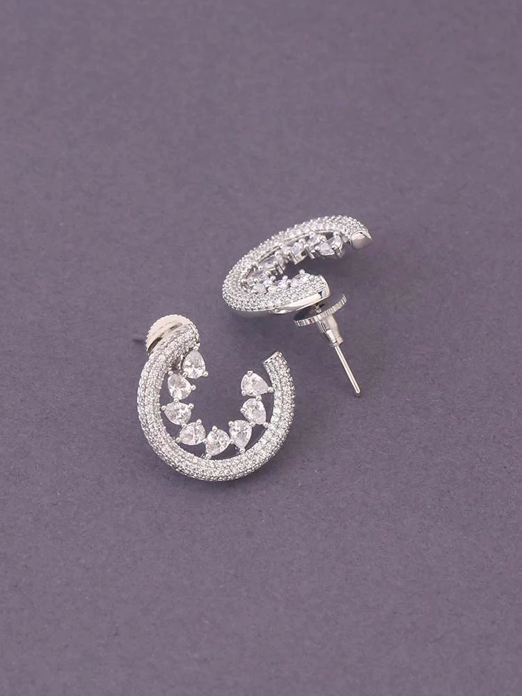 Silver Silje Zirconia Studs - Image 3