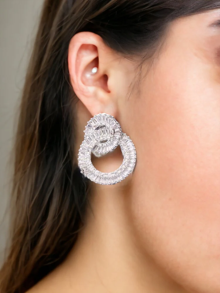 Silver Siv Zirconia Studs - Image 2
