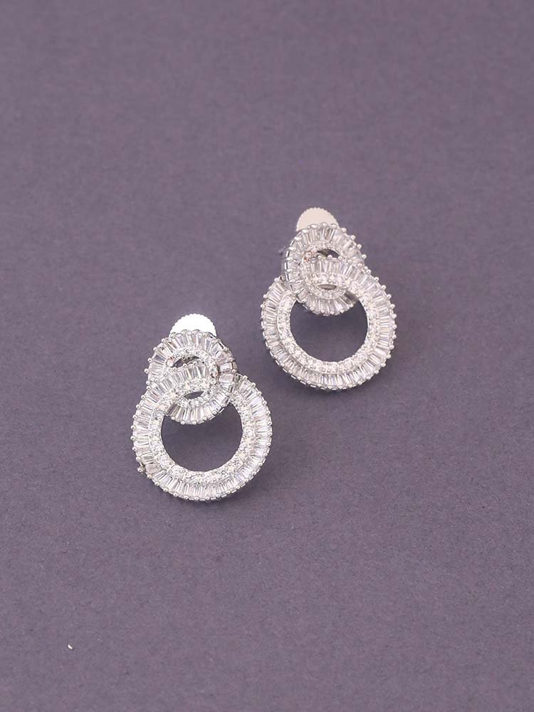 Silver Siv Zirconia Studs - Image 3
