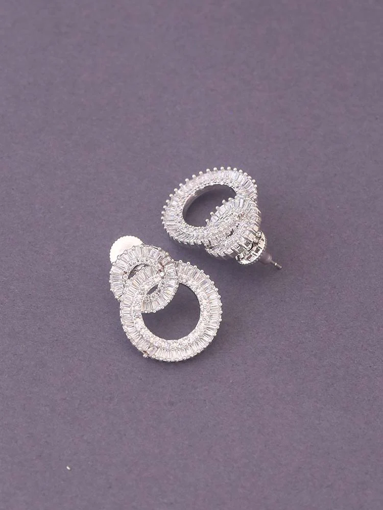 Silver Siv Zirconia Studs - Image 4