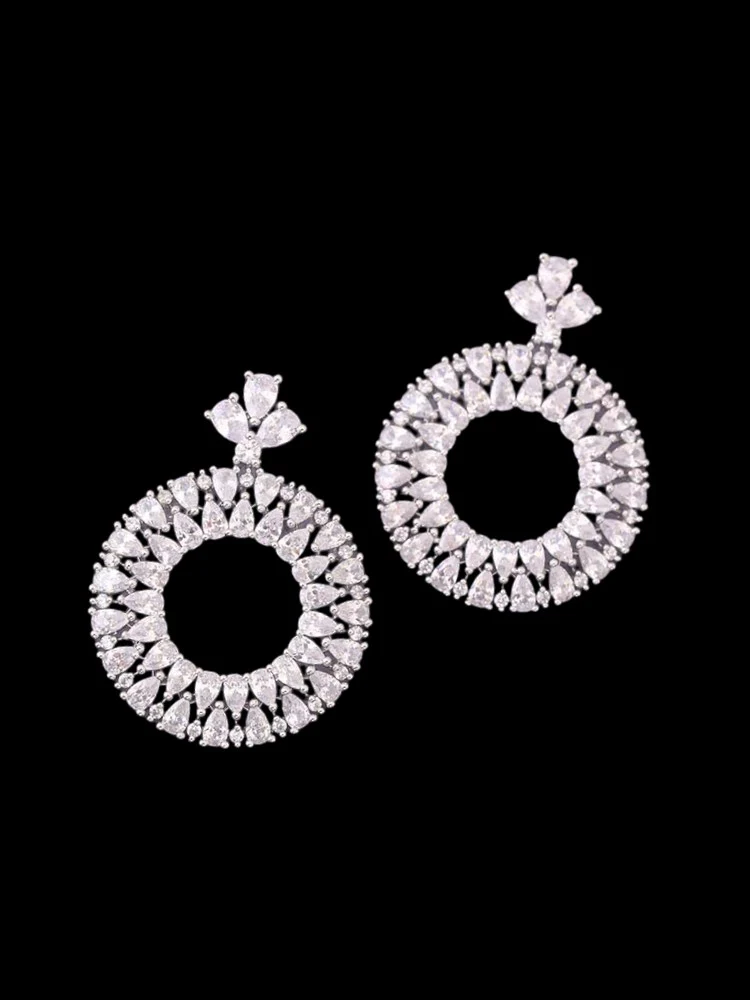 Silver Sofie Zirconia Danglers