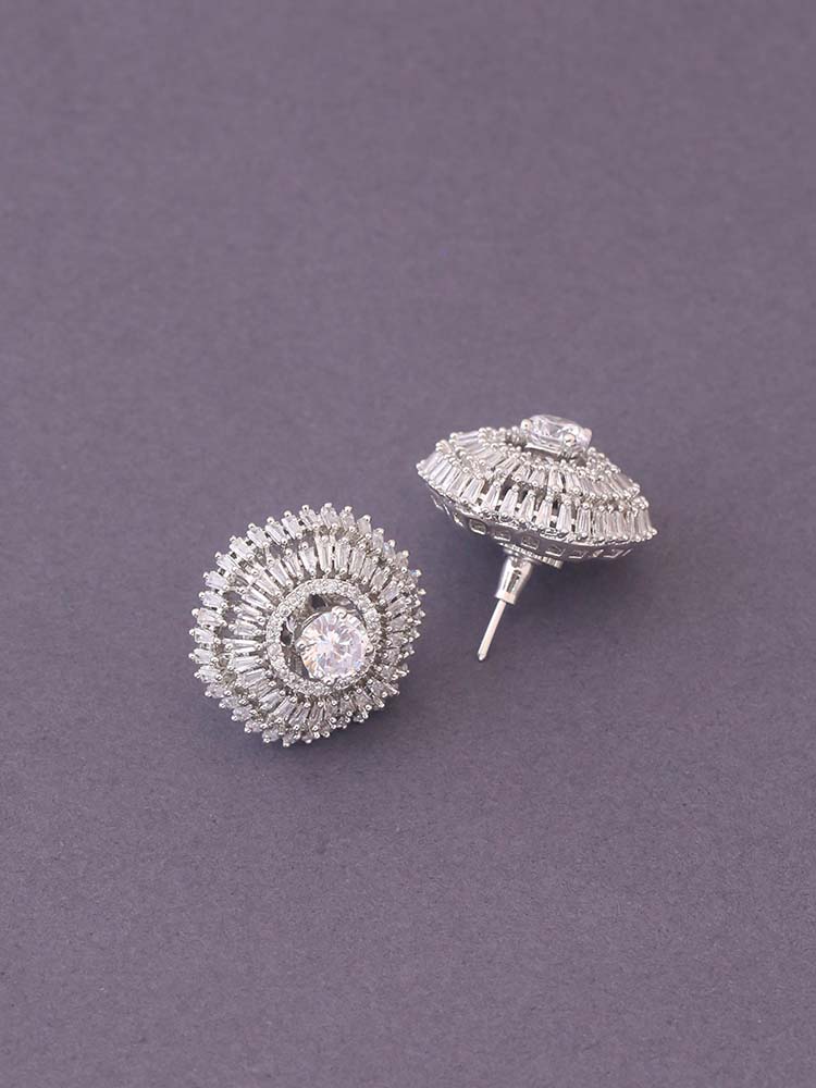 Silver Stellaya Zirconia Studs - Image 4