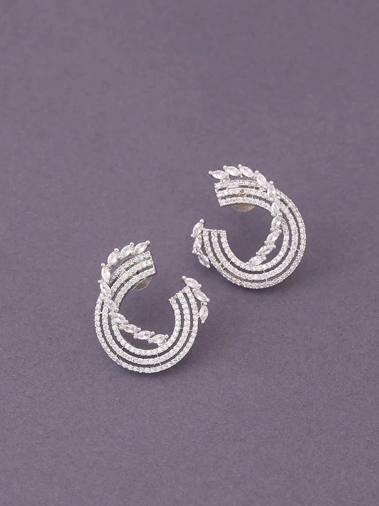 Silver Svanhild Zirconia Studs - Image 2