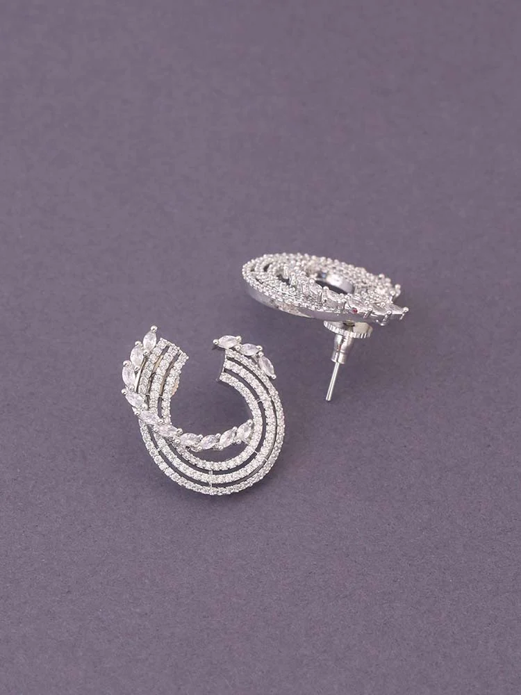 Silver Svanhild Zirconia Studs - Image 3