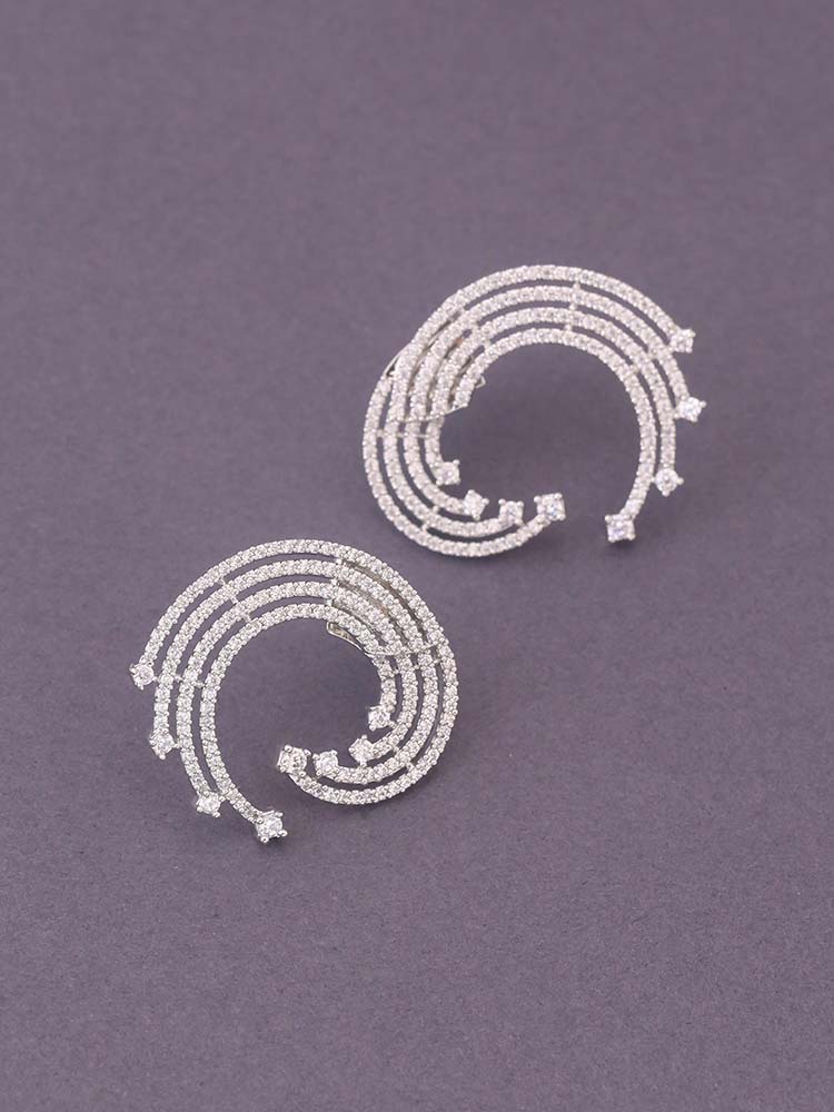 Silver Sylvi Zirconia Studs - Image 2