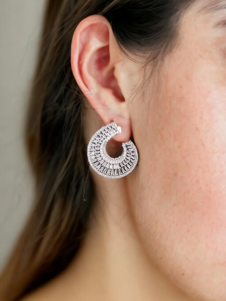 Silver Tilde Zirconia Studs - Image 2