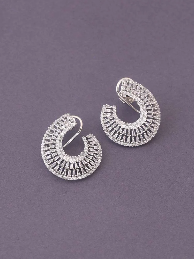 Silver Tilde Zirconia Studs - Image 3